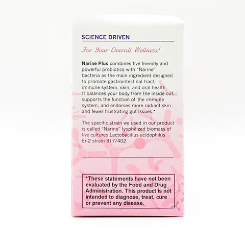 Narine Plus Probiotic Supplement 60 Veg Capsules