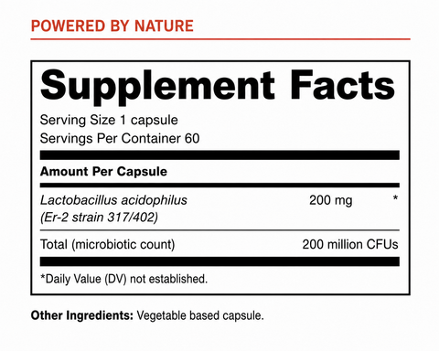 Intestinal Health Probiotic Capsules – Lactose-Free